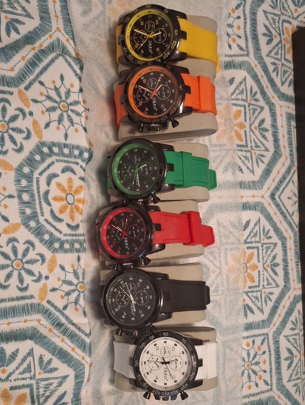 Men's Silicone Strap Chronograph Watch - Multiple Colors